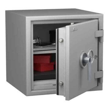 Coffre-fort ignifuge Protect Duo 1040 ouvert, adapté pour documents papier, classe 1/TABAC VA 25000€. Sécurisé et durable.