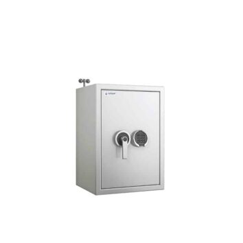 Coffre-fort de dépôt SE 900, gris, avec serrure électronique et poignée moderne. Sécurité renforcée pour protection optimale.