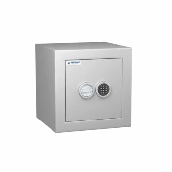 Coffre-fort Vulcain 40, anti-feu et anti-effraction, norme VDMA niveau B, avec serrure à combinaison et clé.