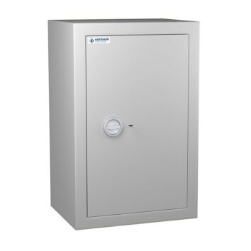 Coffre-fort Vulcain 170, anti-feu et anti-effraction, norme VDMA niveau B, couleur gris.