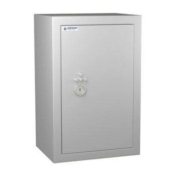 Coffre-fort Vulcain 170, anti-feu et anti-effraction, norme VDMA niveau B, design robuste et sécurisé.