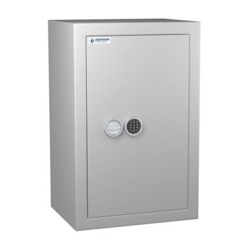 Coffre-fort Vulcain 170 anti-feu et anti-effraction, conforme à la norme VDMA niveau B, design moderne en acier robuste.