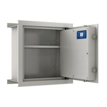 Coffre-fort ignifuge à emmurer WB3, protection 2h, porte ouverte.