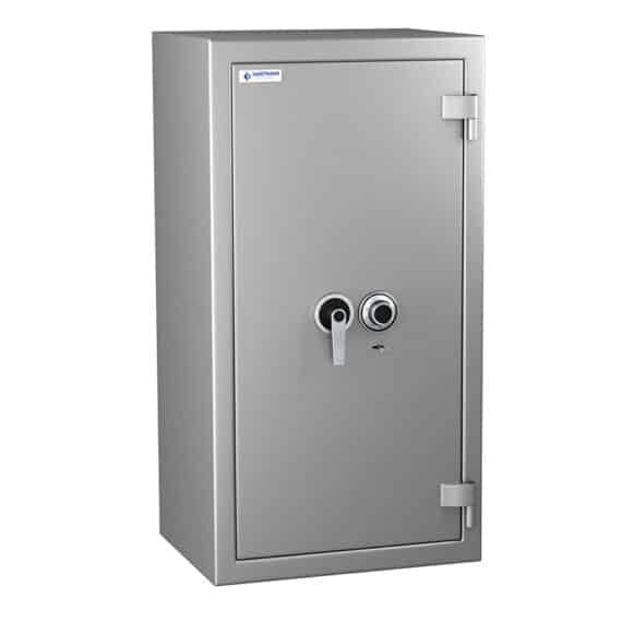 Coffre-fort étanche anti-feu Zephir 4162, ignifuge 30 min, classe 4 VA, protège documents 110000€.