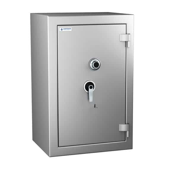 Coffre-fort Zephir 5129 Duo, étanche et ignifuge 30 min, pour documents papier, classe 5 VA 200000€.