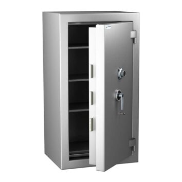 Coffre-fort Zephir 5159 Duo, étanche, ignifuge 30 min, pour documents papier, classe 5 VA 200000€.