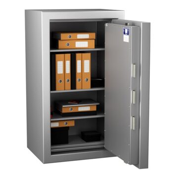 Coffre-fort Zephir 5260 Duo avec 3 tablettes réglables, ignifuge 30 min, capacité 260L, protection EN 1143-1.