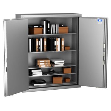 Coffre-fort Zephir 5760 Duo, étanche, anti-feu, ignifuge 30 min, pour documents papier, classe 5 VA.