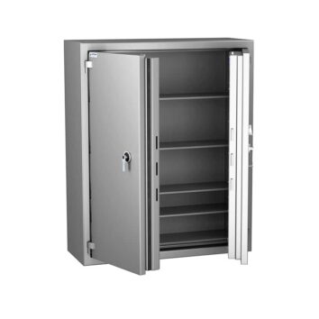 Coffre-fort Zephir 5760 Duo, étanche et ignifuge 30 min, capacité 760L, 4 tablettes réglables, classe 5 EN 1143-1.