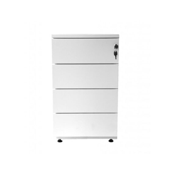Caisson Hauteur Bureau  4 tiroirs - Dessus métal - H694