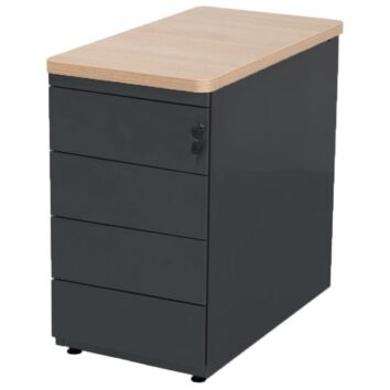 Caisson Hauteur Bureau  4 tiroirs - Dessus mélaminé