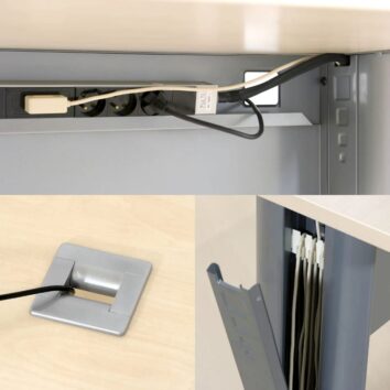 Bureau Droit avec Caisson Porteur - Ligne PLUS