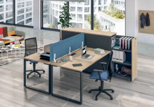 Bureau Urbanova 2 Plans rectangulaire avec 2 caissons tower