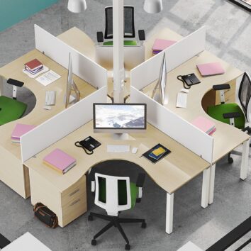 Bureau Ilot de Travail sur Caisson Gamme Esprima