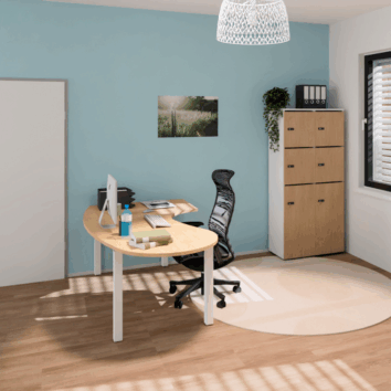 Bureau d'Angle Manager L. 200 cm - Gamme Esprima - ambiance 1