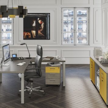 Bureau rectangulaire avec retour direct Gamme Esprima