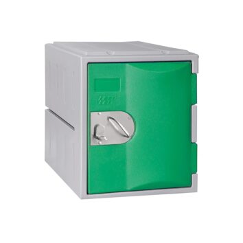 Casier polyéthylène TOPP vert, H.46 cm, avec moraillon pour cadenas (non fourni). Parfait pour le rangement sécurisé.