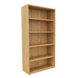 Rangement haut en bois monobloc avec étagères, dimensions H198 L100, idéal pour l'organisation intérieure.