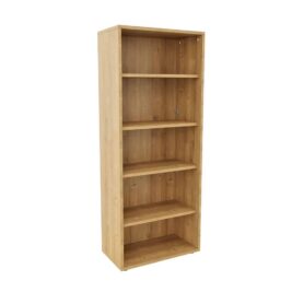 Rangement haut en bois monobloc H198 L80, étagères spacieuses en mélamine pour un espace organisé et moderne.