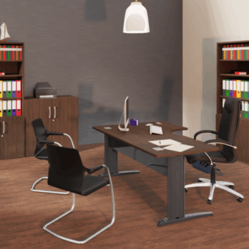 Bureau d'Angle Asymétrique