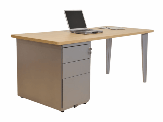Bureau avec Caisson Porteur Gamme Ligne ÉLÉGANCE – Image 3