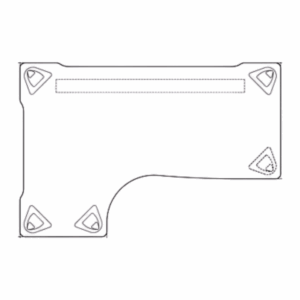 Bureau d'angle asymétrique avec retour à gauche, design élégant de la gamme Ligne Élégance.