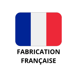 Logo fabrication française Drapeau français avec texte "Fabrication française" en dessous, symbolisant l'origine du produit.