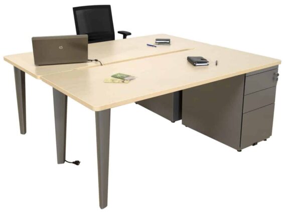 Bureau avec Caisson Porteur Gamme Ligne ÉLÉGANCE – Image 4