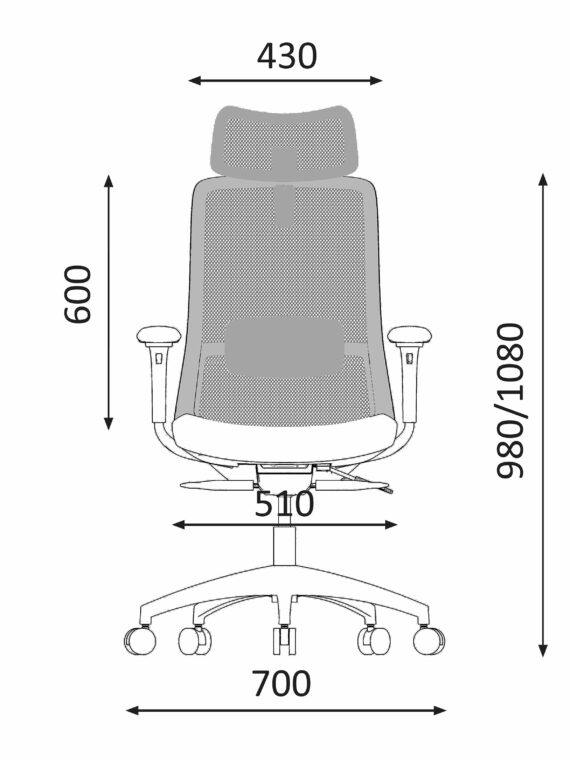 Siège de Travail Ergonomique "ERGOCONFORT RW2-41" – Image 5