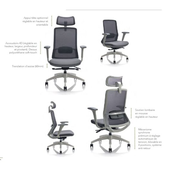 Siège de Travail Ergonomique "ERGOCONFORT RW2-41" – Image 4