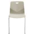 finition grège et pieds blancs chaise coque polypro STPS FLex series
