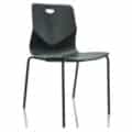 finition grège et pieds noir chaise coque polypro STPS FLex series