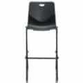 finition grège et pieds noir tabouret coque polypro STPS FLex series