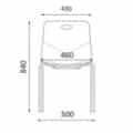format chaise coque polypro STPS FLex series