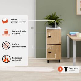 Les avantages du vestiaire multicases bois 2 casiers - H.89.3 cm