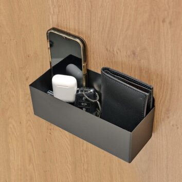 Option boite vide-poches en acier L 20 x H 7 x P 7 cm