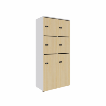 Rangement de bureau bois 2 colonnes - H.173.5 cm - simple