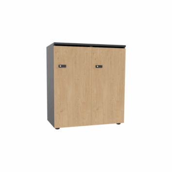 Rangement de bureau bois 2 portes - H.89.3 cm – simple