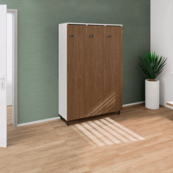 Vestiaire Bois 3 colonnes – L.120 cm - ambiance simple