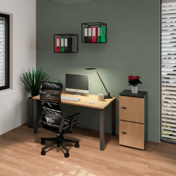 Vestiaire multicases bois 2 casiers - H.89.3 cm - ambiance simple