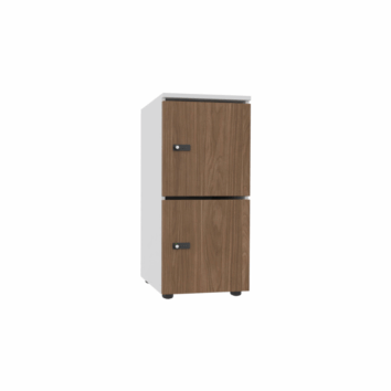 Vestiaire multicases bois 2 casiers - H.89.3 cm - simple