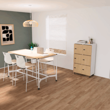 Vestiaire multicases bois 6 casiers - H.131.4 cm - ambiance simple