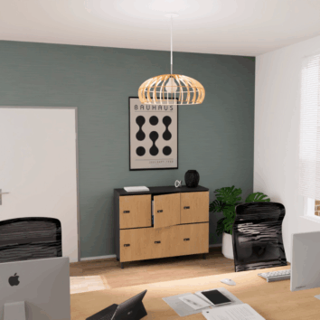 Vestiaire multicases bois 6 casiers - H.89.3 cm - ambiance simple