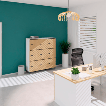 Vestiaire multicases bois 9 casiers - H.131.4 cm - ambiance simple