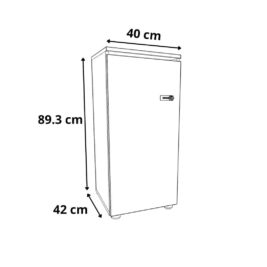 dimensions Casier de bureau bois 1 colonne avec serrures - H.89.3 cm