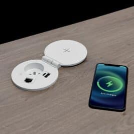 Obturateur d’alimentation SPOT BLANC avec chargeur induction