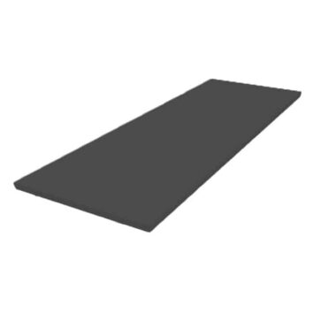 Tablette en métal AMTABM08 pour dossiers suspendus, couleur gris foncé, forme rectangulaire.