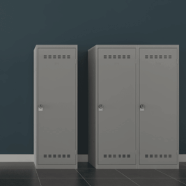 Vestiaire industriel PREMIUM, grande largeur 60 cm, 1 colonne monobloc, pour industrie salissante.
