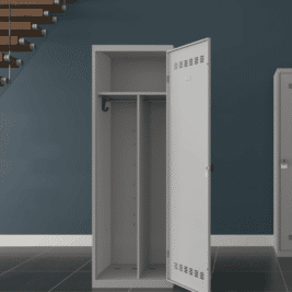 Vestiaire gamme PREMIUM pour industrie salissante, grande largeur de 60 cm, 1 colonne, monobloc.
