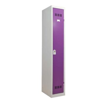 Vestiaire monobloc violet, 1 case, L. 30 cm, paroi séparative pour industrie salissante, gamme PREMIUM.